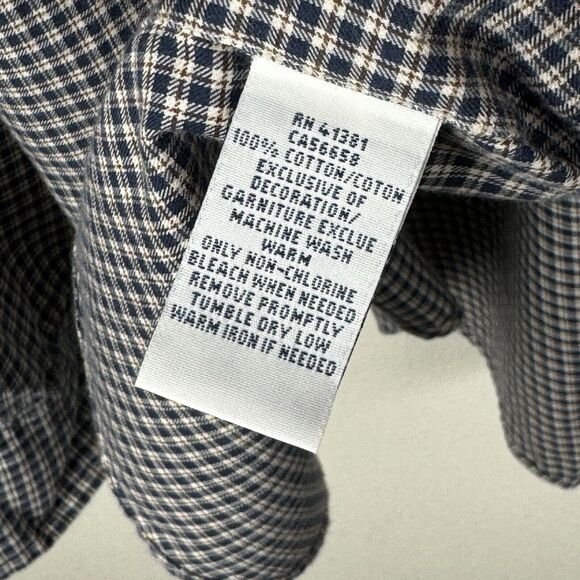 Polo Ralph Lauren Classic Fit Gingham Check Button Down Shirt Size Medium Blue - Picture 4 of 5
